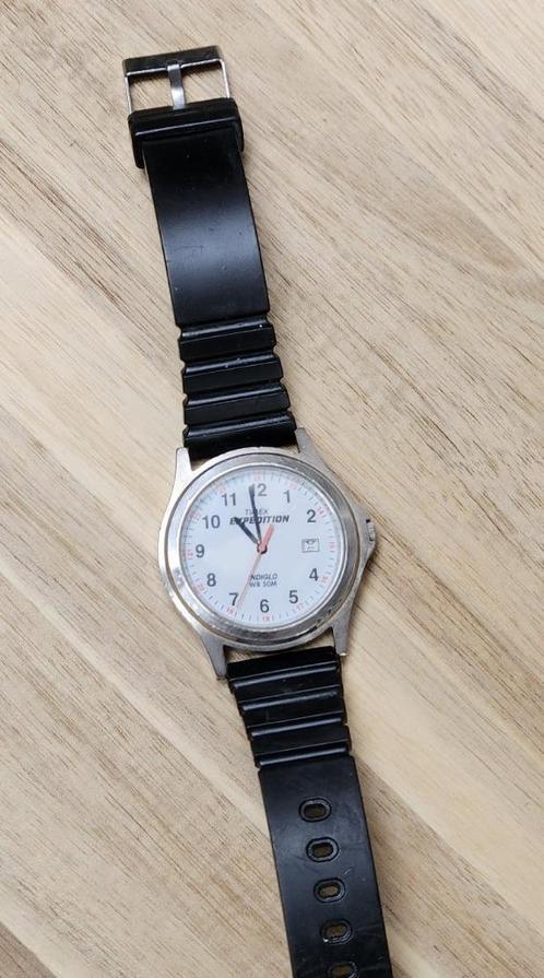 Vintage Timex Expedition quartzhorloge m/v, Sieraden, Tassen en Uiterlijk, Horloges | Antiek, Polshorloge, Overige merken, Staal