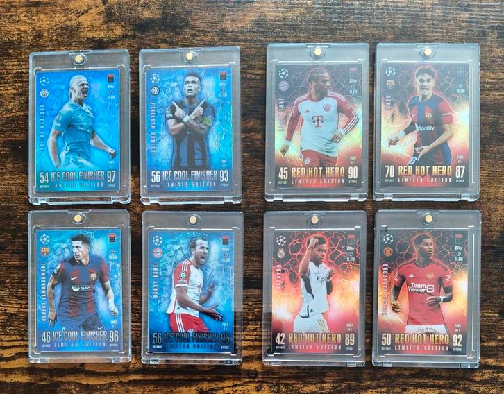 Topps complete sets; Ice Cool Finisher & Red Hot Hero, Verzamelen, Sportartikelen en Voetbal, Zo goed als nieuw, Buitenlandse clubs
