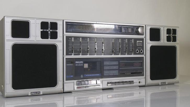 Philips D8644 Ghettoblaster Stereo  (Defect, 1980s), Audio, Tv en Foto, Stereo-sets, Niet werkend, Speakers, Philips, Ophalen of Verzenden