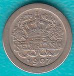 Nederland 5 cent 1907 Wilhelmina, Sch. 912 in munthouder, Ophalen of Verzenden, Koningin Wilhelmina, 5 cent, Losse munt
