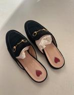 Gucci velvet flats loafers maat 36, Ophalen of Verzenden, Zo goed als nieuw, Zwart, Sneakers of Gympen