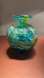 Vintage Mdina mondgeblazen vaas Malta Michael Harris.572, Antiek en Kunst, Antiek | Glas en Kristal, Ophalen of Verzenden