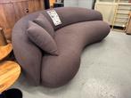 Organisch gevormde bank 220cm bruin teddy nu 200,-, Huis en Inrichting, Banken | Sofa's en Chaises Longues, Ophalen, Industrieweg 25