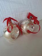 2 brocante prachtige deuk kerst ballen kerstballen jaren 60, Ophalen of Verzenden, Gebruikt