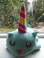 Blauw velours poes met feestmuts kussen van Hema, Kinderen en Baby's, Speelgoed | Knuffels en Pluche, Ophalen of Verzenden, Zo goed als nieuw