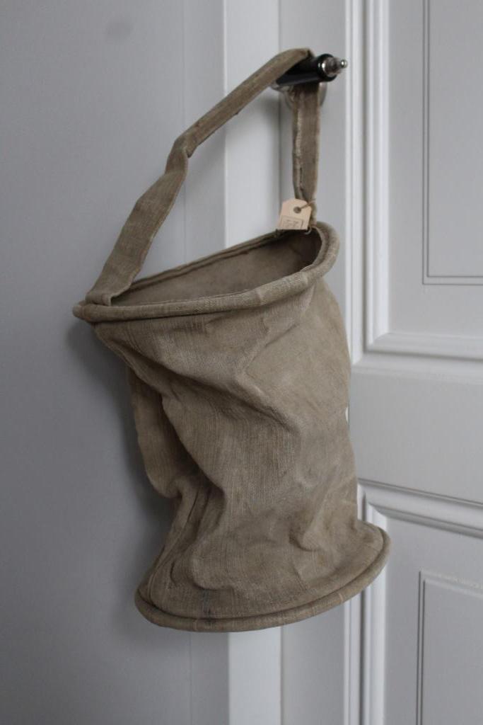 Oude Franse brocante linnen waterzak Nr.3 *Pronck & Praal*, Antiek en Kunst, Curiosa en Brocante, Ophalen of Verzenden