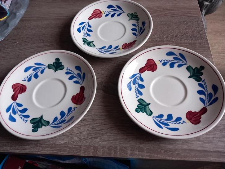 Boch schotels en botervloot - Boerenbont, Huis en Inrichting, Keuken | Servies, Gebruikt, Kop(pen) en/of Schotel(s), Boerenbont