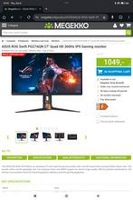 Asus ROG PG27AQN - 27" 360Hz 1440p Gaming Monitor, IPS, Minder dan 1 ms, Zo goed als nieuw, DisplayPort