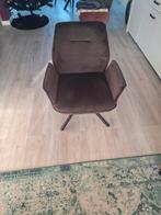 Mooi antraciet velvet fauteuil, Ophalen of Verzenden, Zo goed als nieuw, 75 tot 100 cm, 50 tot 75 cm