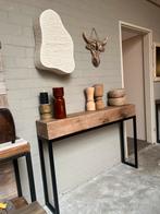 Sidetable oud eiken valk atalen frame, 100 tot 150 cm, Nieuw, Ophalen of Verzenden, 25 tot 50 cm