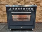 Luxe Fornuis Boretti 90cm antraciet GASOVEN 6 pits 1 oven, Witgoed en Apparatuur, Fornuizen, 60 cm of meer, Ophalen of Verzenden