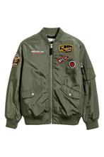 Kakigroen H&M bomberjack jas jack Pilotenjack maat 134-140, Kinderen en Baby's, H&M, Nieuw, Ophalen of Verzenden, Jongen