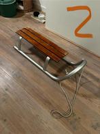 Houten Davos slee - Meerdere beschikbaar, Ophalen of Verzenden, Rugleuning, Gebruikt, Hout