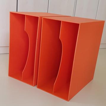 Originele jaren ‘60 oranje Elpee LP opbergbox 2x beschikbaar voor biedingen