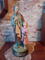 Oud brocant heiligenbeeld Jozef met Jezus ‼️opruiming‼️, Antiek en Kunst, Antiek | Religie, Ophalen of Verzenden