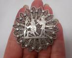 Zilveren grote  vintage broche (buitenlands) nr.1102