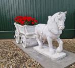 Paard en wagen groot ., Tuin en Terras, Tuinbeelden, Ophalen of Verzenden, Gebruikt, Beton, Dierenbeeld