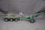 Crescent Toys pantserwagen + kanon en soldaat, Ophalen of Verzenden