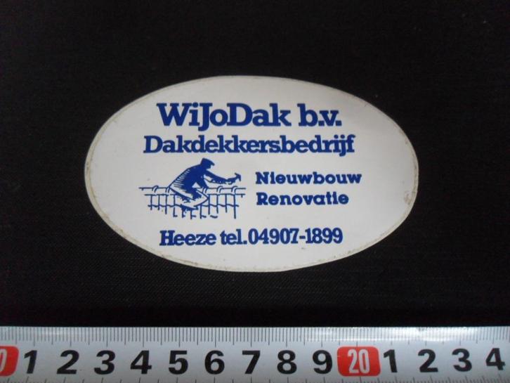 sticker heeze wijodak bv dakdekkersbedrijf, Verzamelen, Stickers, Zo goed als nieuw, Ophalen