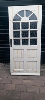 Hardhouten buitendeur merbau., Ophalen, Gebruikt, 80 tot 100 cm, Buitendeur