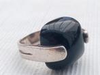 Vintage ring zware steen, Verzenden, Zilver, Ring