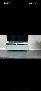 Tv meubel/ Besta (Ikea) wit met hoogglans frontjes, Ophalen of Verzenden, Zo goed als nieuw, 25 tot 50 cm, Minder dan 100 cm