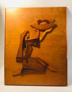 Mooi houten schilderij, Ophalen of Verzenden