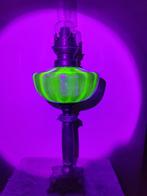 Schitterende antieke staande uranium olielamp, Antiek en Kunst, Antiek | Lampen, Ophalen of Verzenden