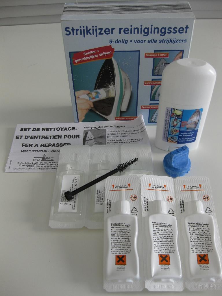Strijkijzer Reinigingsset 9-delig voor alle strijkijzers, Ophalen of Verzenden, Nieuw