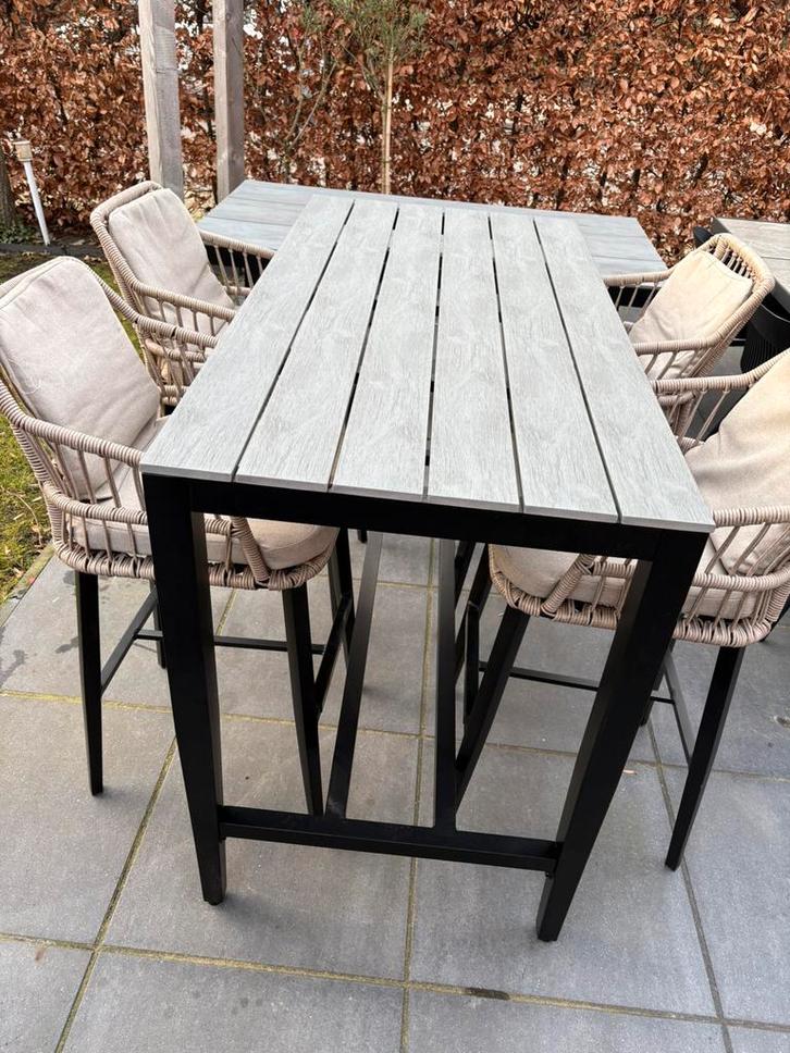 Cyprus polywood bartafel 150x75cm | Grey EXCLUSIEF STOELEN, Tuin en Terras, Tuinsets en Loungesets, Zo goed als nieuw, Tuinset