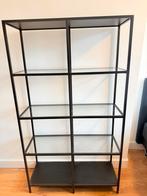 IKEA VITTSJO Glazen Stellingkast Zwart, Ophalen, Zo goed als nieuw