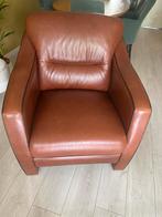 2 Cognac Leren Fauteuils, Huis en Inrichting, Fauteuils, Ophalen of Verzenden, Gebruikt, Leer, 75 tot 100 cm