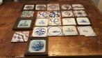 PRACHTIGE VERZAMELING VAN 21 ANTIEKE TEGELS, Antiek en Kunst, Antiek | Wandborden en Tegels, Ophalen of Verzenden