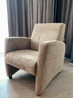 Nette comfortabele fauteuil - armstoel in zand/leverkleur, Ophalen, 75 tot 100 cm, Zo goed als nieuw, 50 tot 75 cm