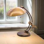 Bauhaus Messing Bureaulamp, 70s Massive, Pieter De Jaeck, Mid Century Modern, Vintage, Gebruikt, Ophalen of Verzenden, Nvt
