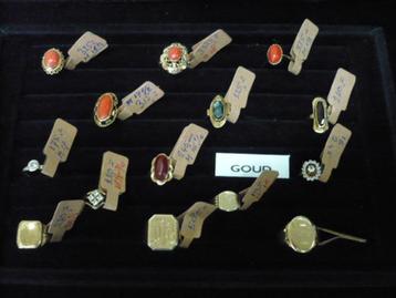 14 karaat 2 hands gouden ringen de prijzen staan er bij  beschikbaar voor biedingen