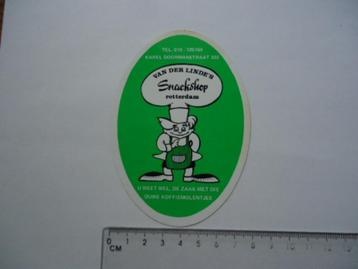 sticker oud Rotterdam Van der LINDE snackshop strip retro  beschikbaar voor biedingen