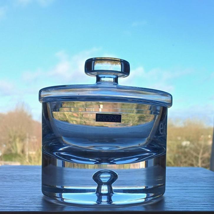 Schaal met Deksel Krosno Bonny Kristal Design, Antiek en Kunst, Antiek | Glas en Kristal, Ophalen of Verzenden