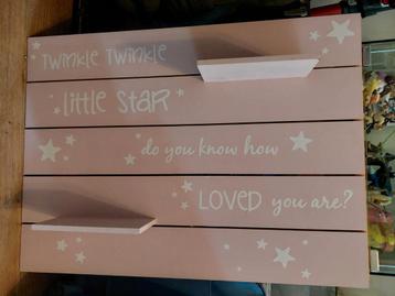 Zgan! Wandbord decoratie baby kamer Twinkle Twinkle.... beschikbaar voor biedingen