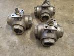 drieweg kogelkranen, Gebruikt, Overige typen, Ophalen of Verzenden, Rvs