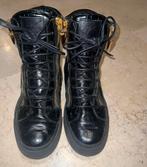 Leren sneakers, Kleding | Heren, Verzenden, Zo goed als nieuw, Zwart