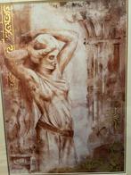 Schilderij van Vrouw in Klassieke Stijl, Ophalen of Verzenden