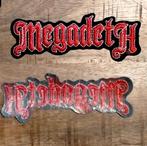 Megadeth vintage metal hardrock logo patch band muziek, Verzamelen, Verzenden, Nieuw