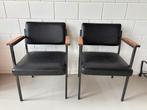 Vintage (Spectrum) skai leren stoelen, Huis en Inrichting, Stoelen, Ophalen, Zo goed als nieuw, Twee