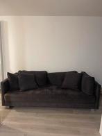 Comfortabele bruine bank met kussens, Huis en Inrichting, Ophalen, Gebruikt, Driepersoons, 75 tot 100 cm