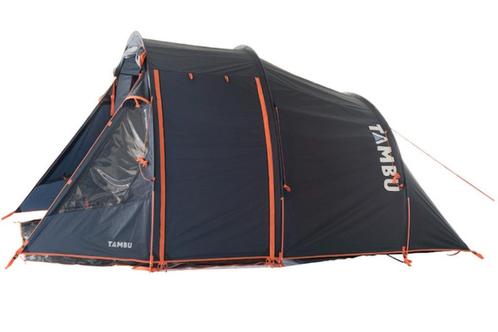 DEMO Tambu Abakasa 4 Persoons tunneltent GERECYCLED materiaa, Caravans en Kamperen, Tenten, tot en met 4, Zo goed als nieuw, Ophalen