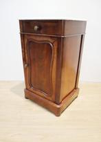 Antiek Hollands nachtkastje met marmeren blad, Huis en Inrichting, Slaapkamer | Nachtkastjes, Ophalen of Verzenden, Gebruikt, Minder dan 45 cm