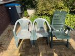 3 Hartman kunststof tuinstoelen – set groen, Ophalen of Verzenden, Zo goed als nieuw, Kunststof, Stapelbaar
