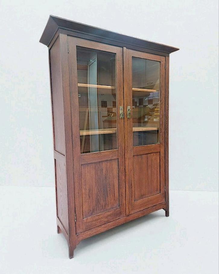 Art Deco Boekenkast - Eikenhout - kast, Antiek en Kunst, Antiek | Meubels | Kasten, Ophalen