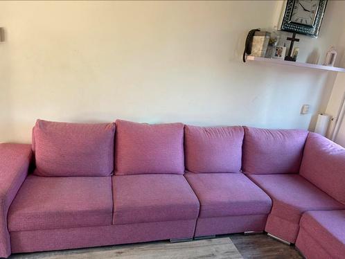Roze bank !!!!, Huis en Inrichting, Banken | Bankstellen, Zo goed als nieuw, Hoekbank, Ophalen